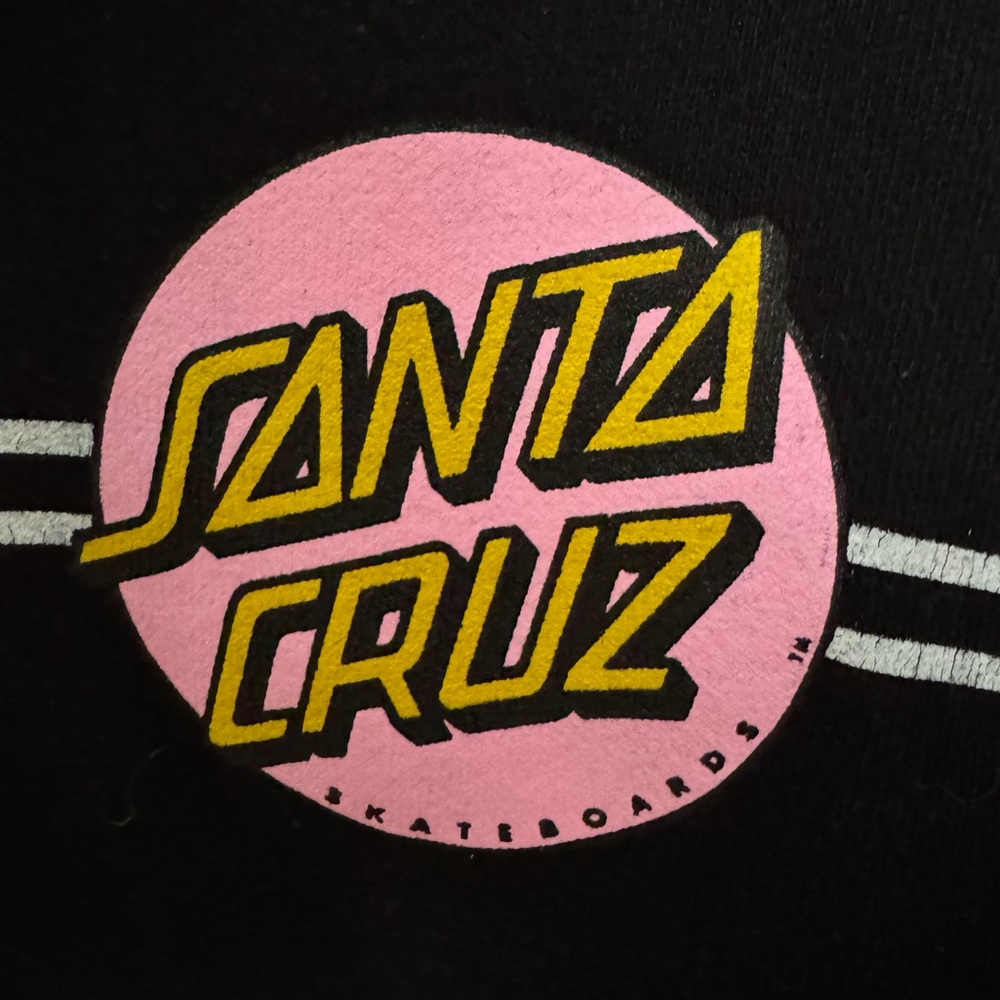 Santa Cruz Skateboards Black Hoodie with Pink Logo - Picture 7 of 7